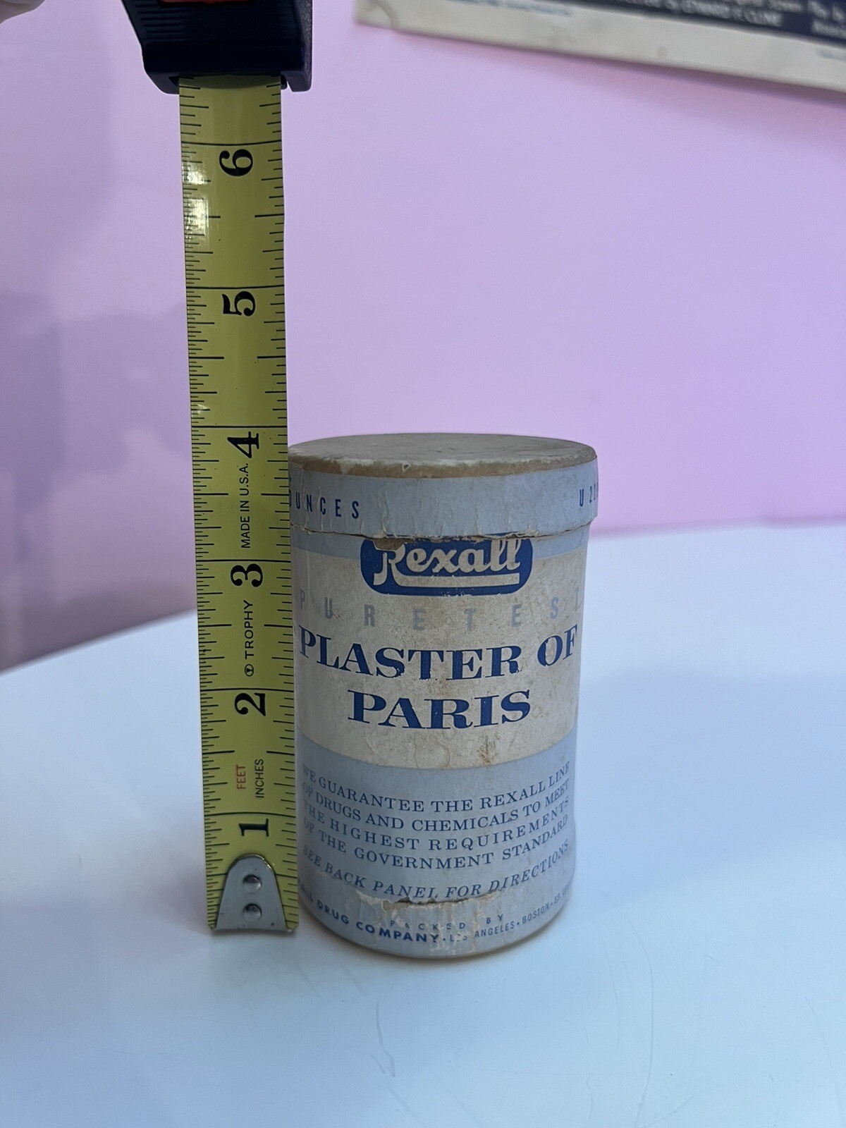 Vintage Rexall Plaster Of Paris – 8oz – Contents Still Inside!