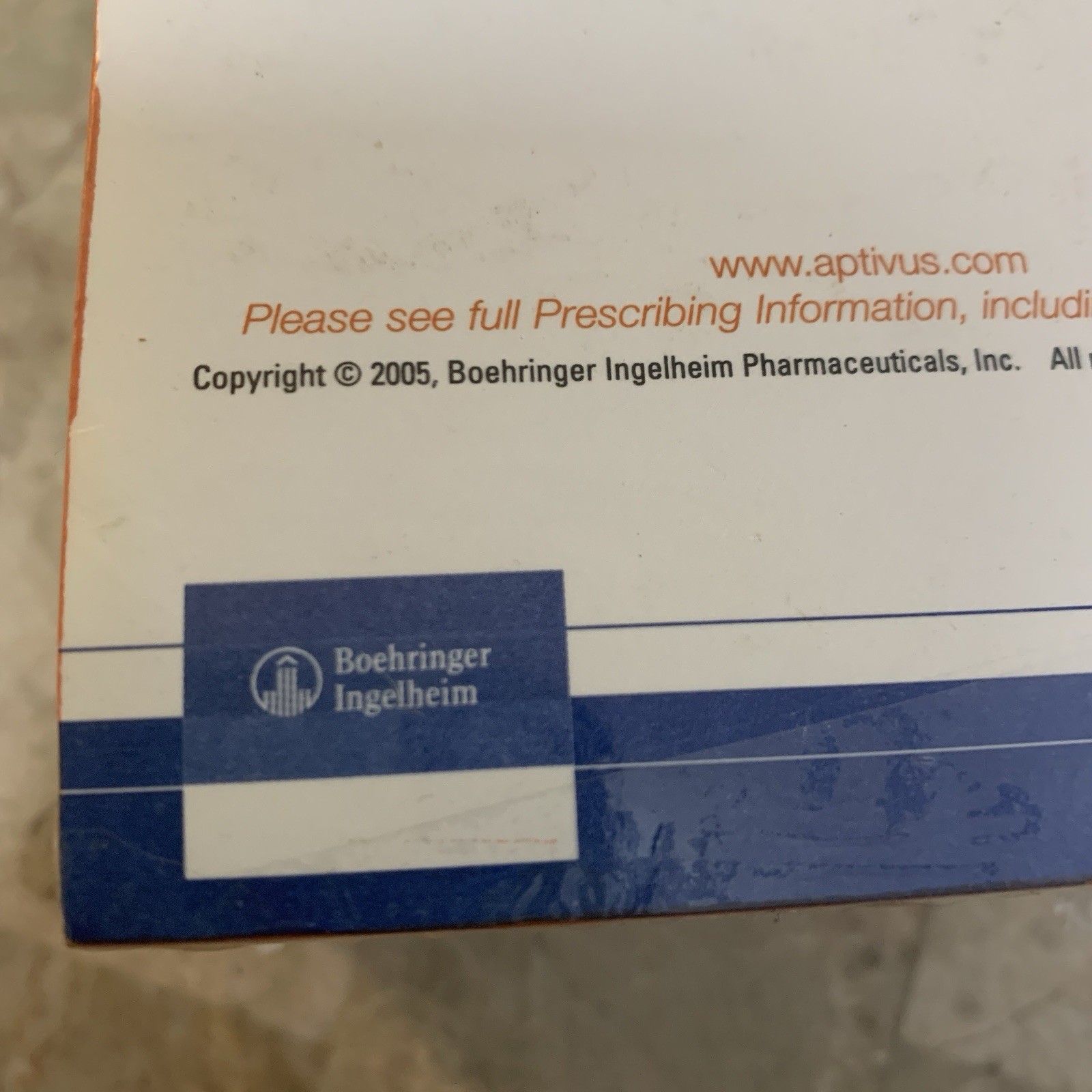 Aptivus Pharmaceutical Drug Rep Notepad Sticky Notes Promo Advertising Gift 2005
