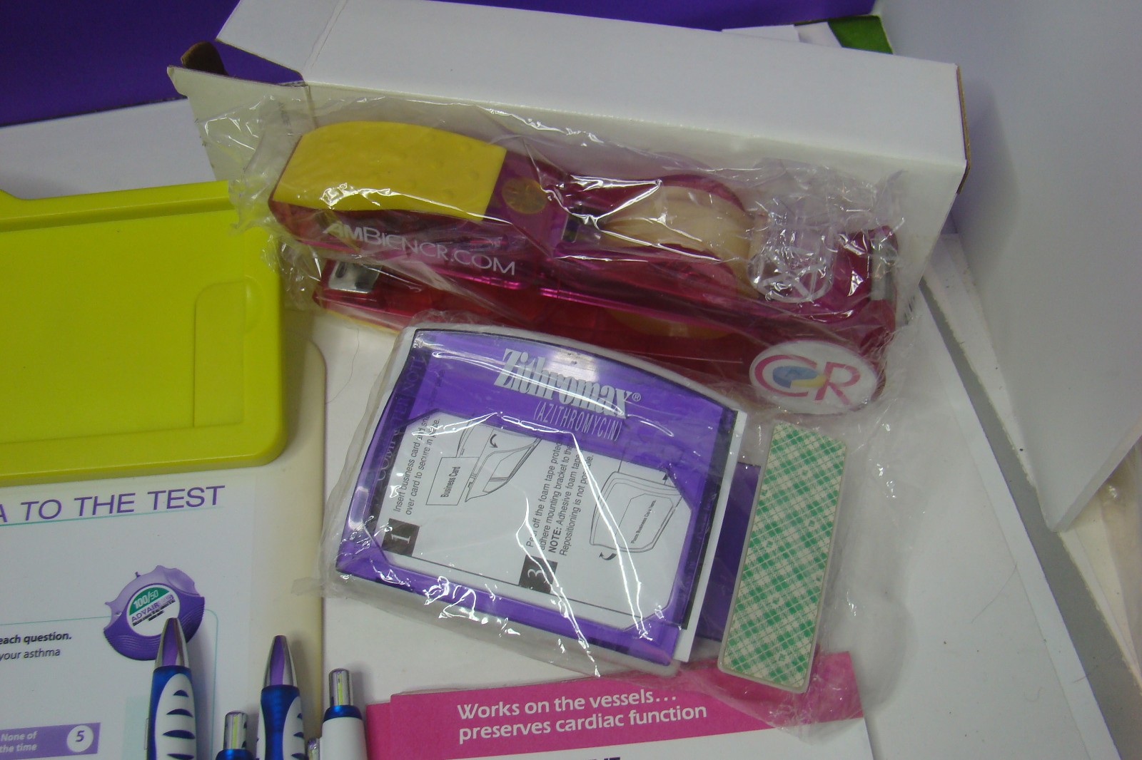 Misc Lot of Pharmaceutical items Drug Rep Stapler pens note pads Doctor sample