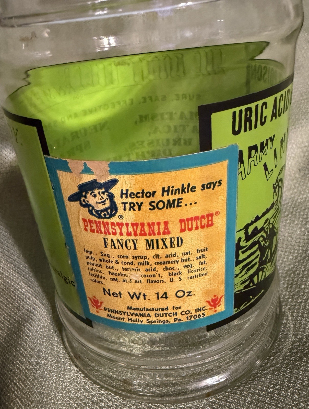 Vintage Glass Apothecary Jar With Lid Army Navy Liniment Medicine Remedy 1970’s