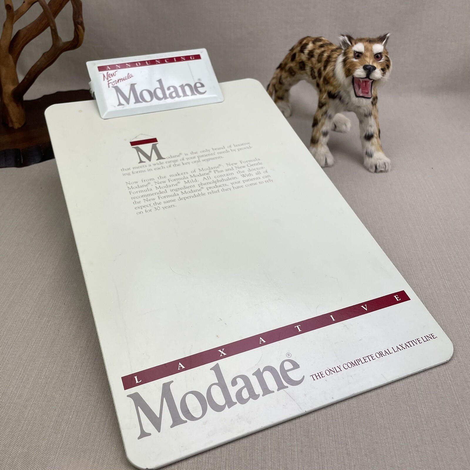 MODANE Laxative Clip Board Vintage Drug Rep Swag Advertising Promotional