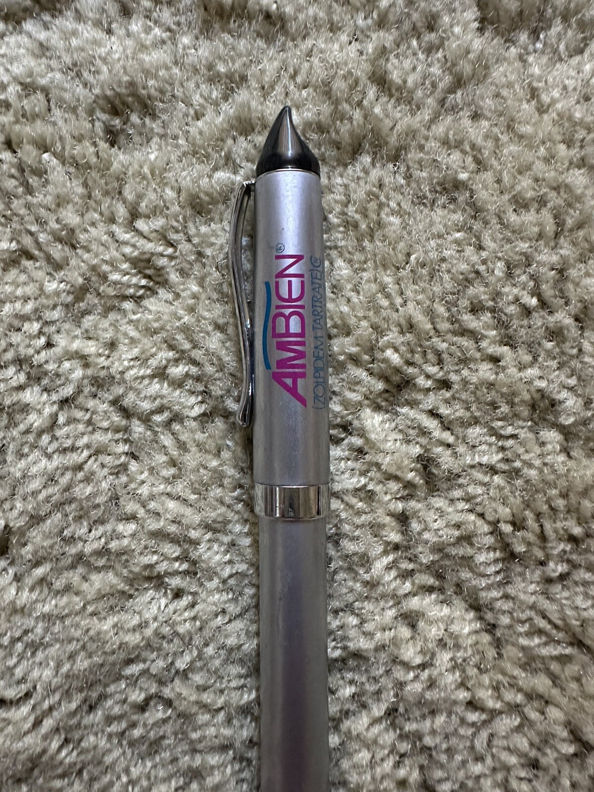 Ambien Drug Rep Pharmaceutical Promo Advertising Metal Pen