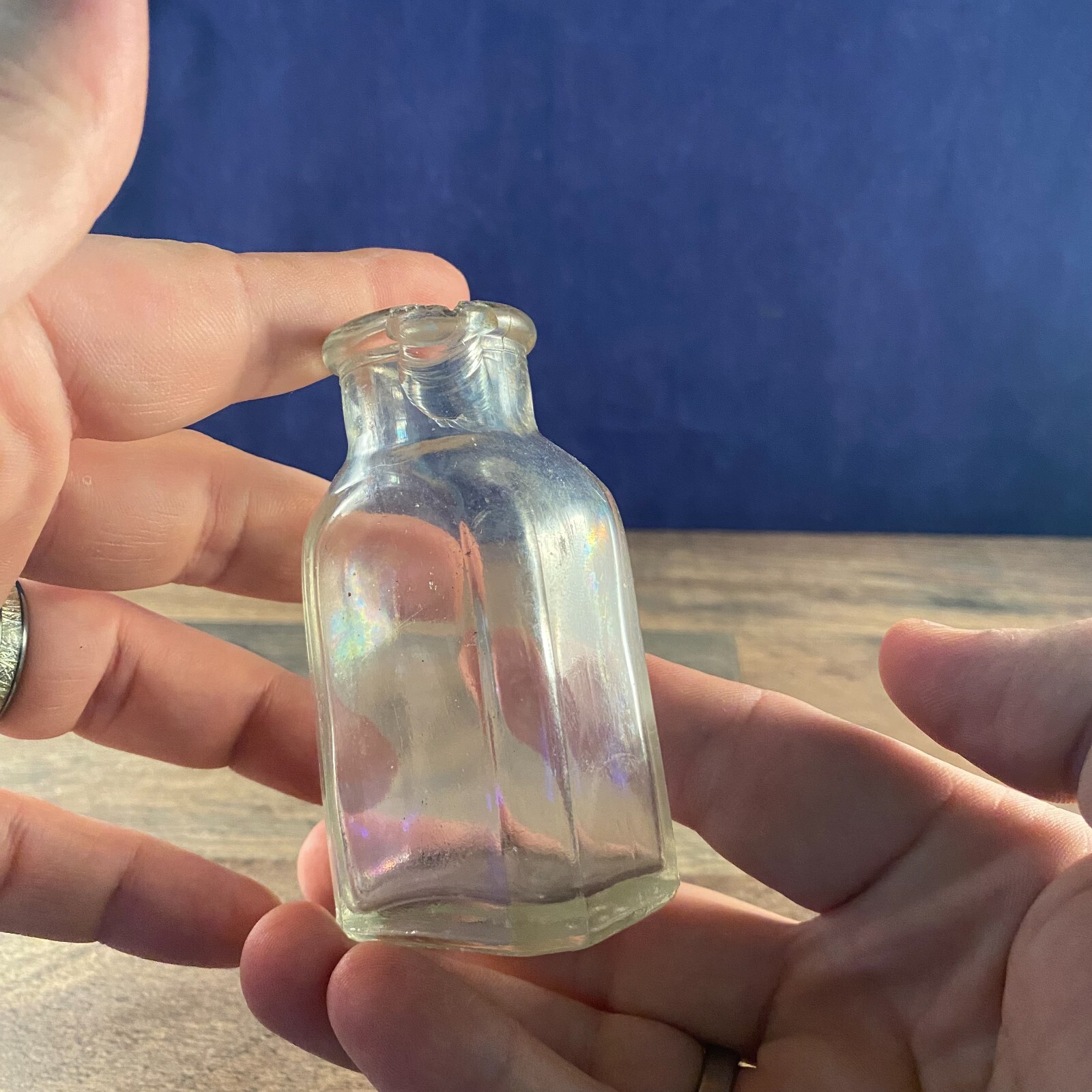 Clear Glass Square Bottle Apothecary Chemical Medical 2Fl Oz 2″ x 1.25″ x 3.5″H