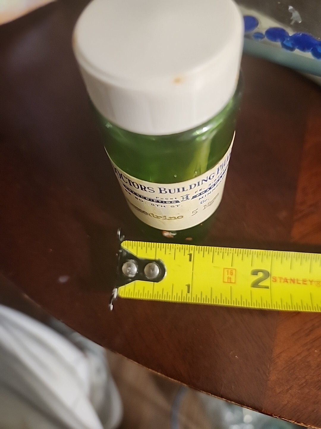 Vintage Green Glass Medicine Bottle Doctors Building Pharmacy, Minneapolis, MN