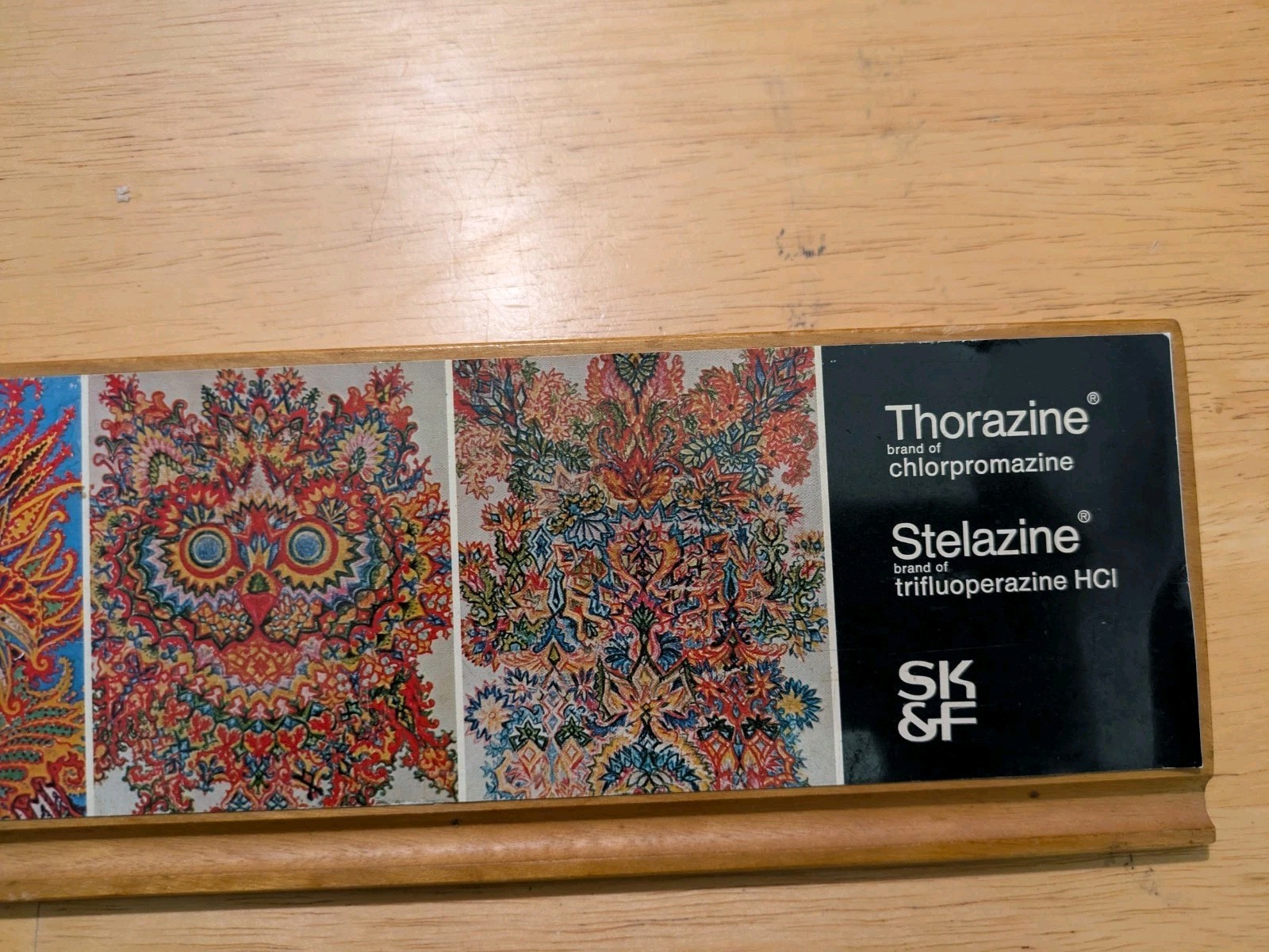 Rare Vintage Louis Wain “Kaleidoscope Cats” Thorazine Stelazine Pencil Holder…