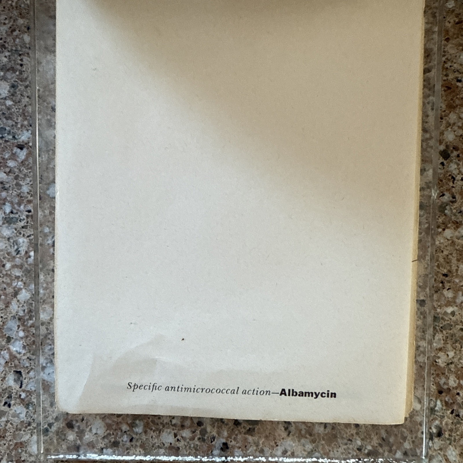 Vintage Doctors Medical Note Pad And Holder ;Drug Advertisement Upjohn