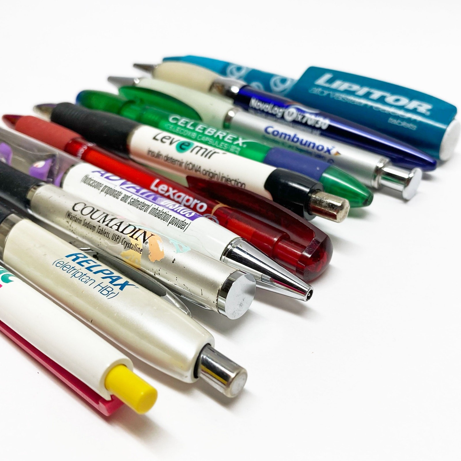 Drug Rep Pharmaceutical Advertising Pens – Lot of 10