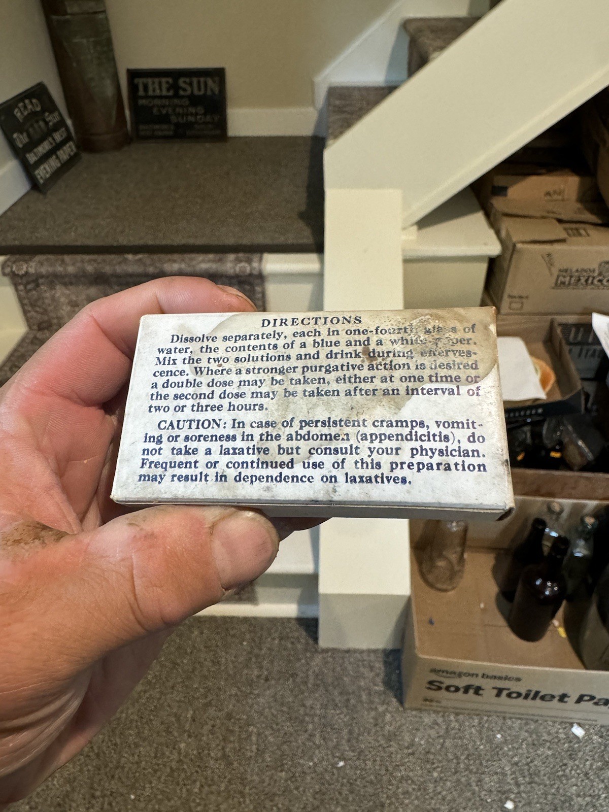Rexall Seidlitz Powders USP Boston MA St Louis MO Sealed Old Medicine Box 1930s