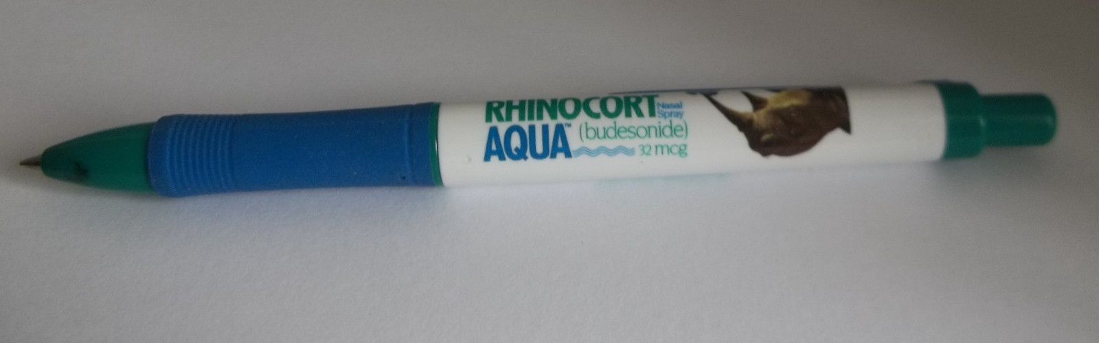 RHINOCORT ACQUA Promotional Pen Plastic Medium Weight w/Rubberized Grip