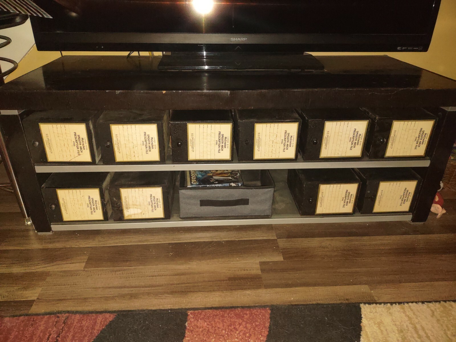 HS McCracken Prescription File Box Vintage Chicago Craft Storage Steampunk Stack