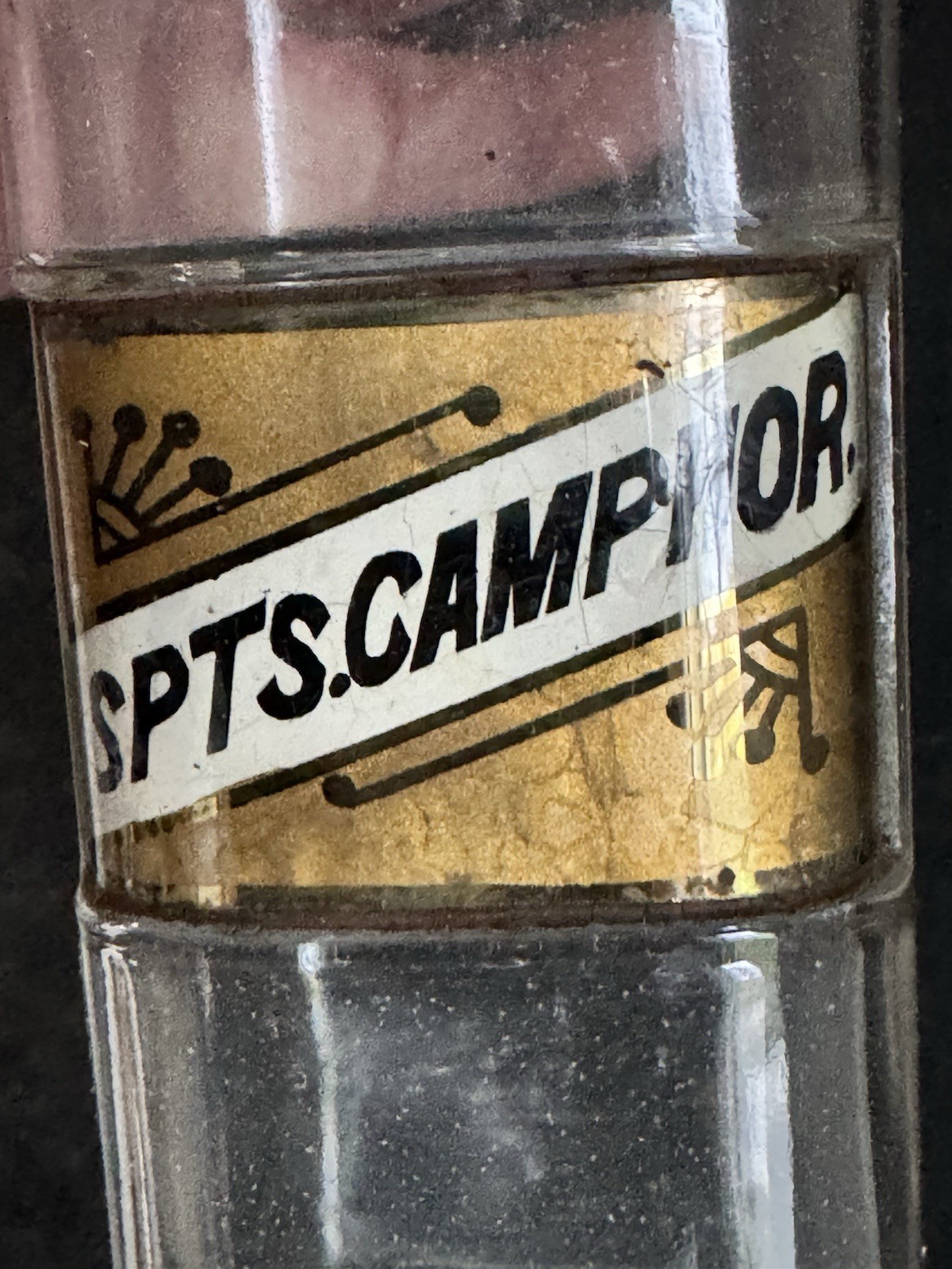 Antique Pharmaceutical Apothecary Medical Camphor Glass Bottle Jar