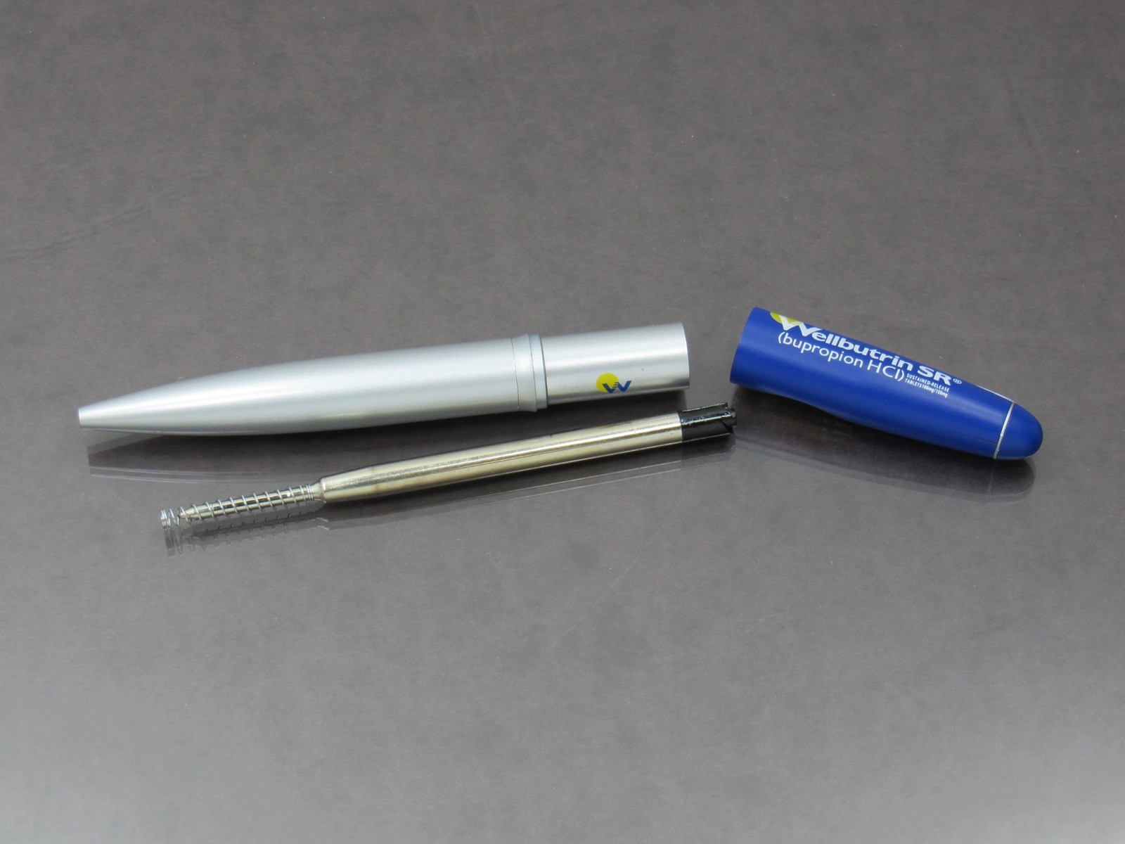 Welbutrin SR Heavy Metal PEN Drug Rep Pharmaceutical Promo Medical Advertising