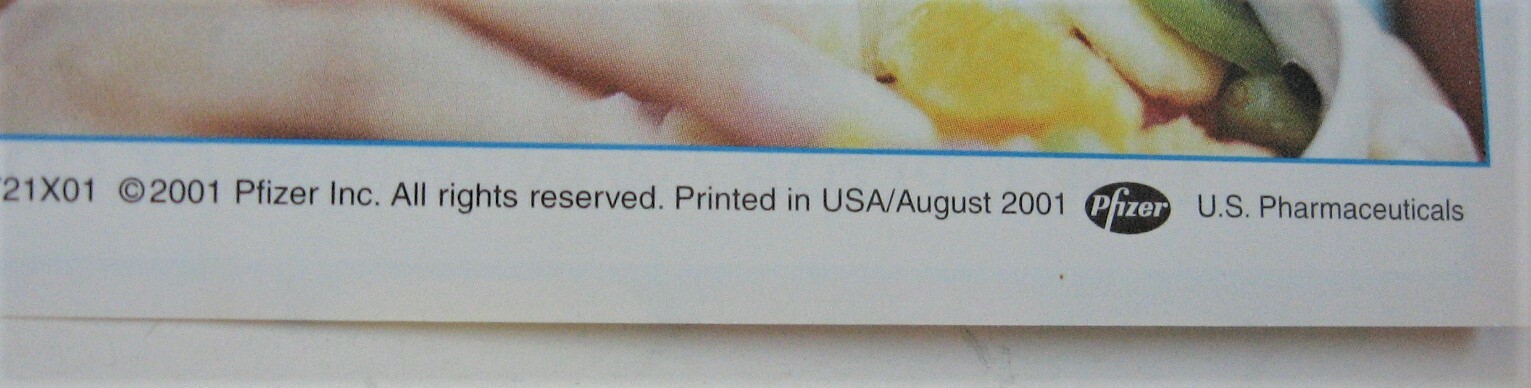 2001 Pfizer Lipitor Food For Thought Information Sheet