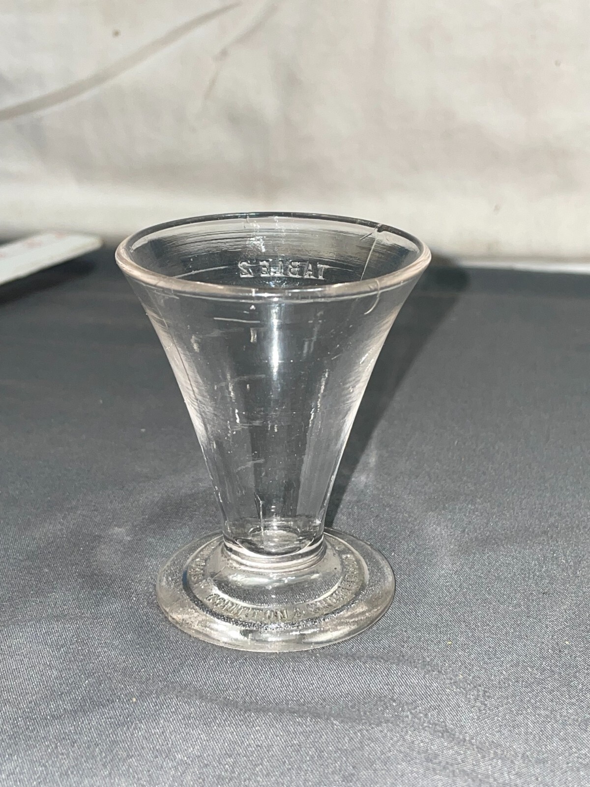 CRAUL-RUDI PHARMACY Dosage Conical glass Teaspoon Tablespoon COMPTON 1900s