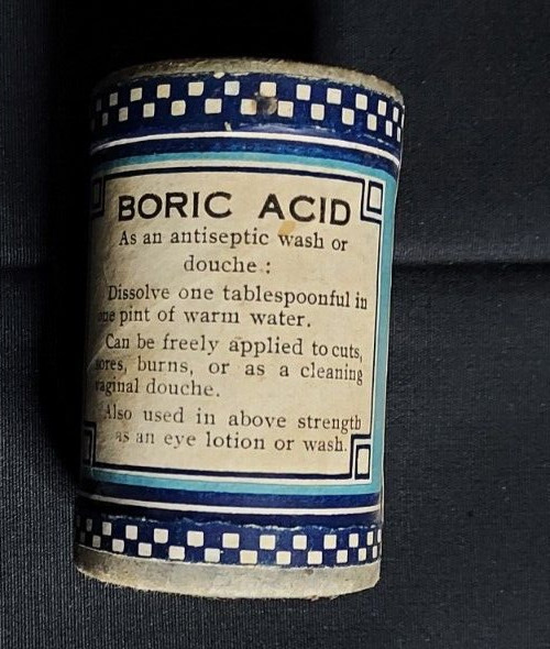 New Old Stock Medicine Container Boric Emlet Winebrenner Co Harrisburg PA