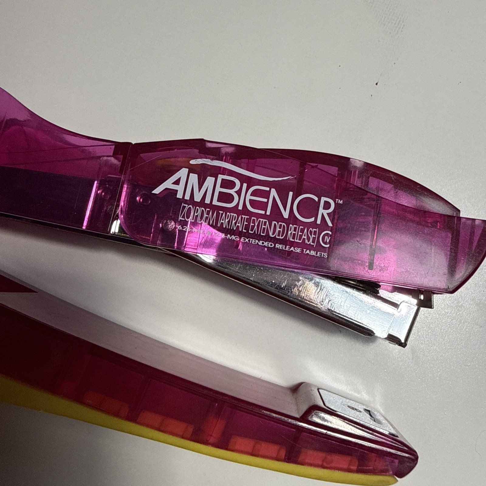 Ambien CR Pharmaceutical Drug Rep Collectible Stapler Tape Dispenser Tapeler