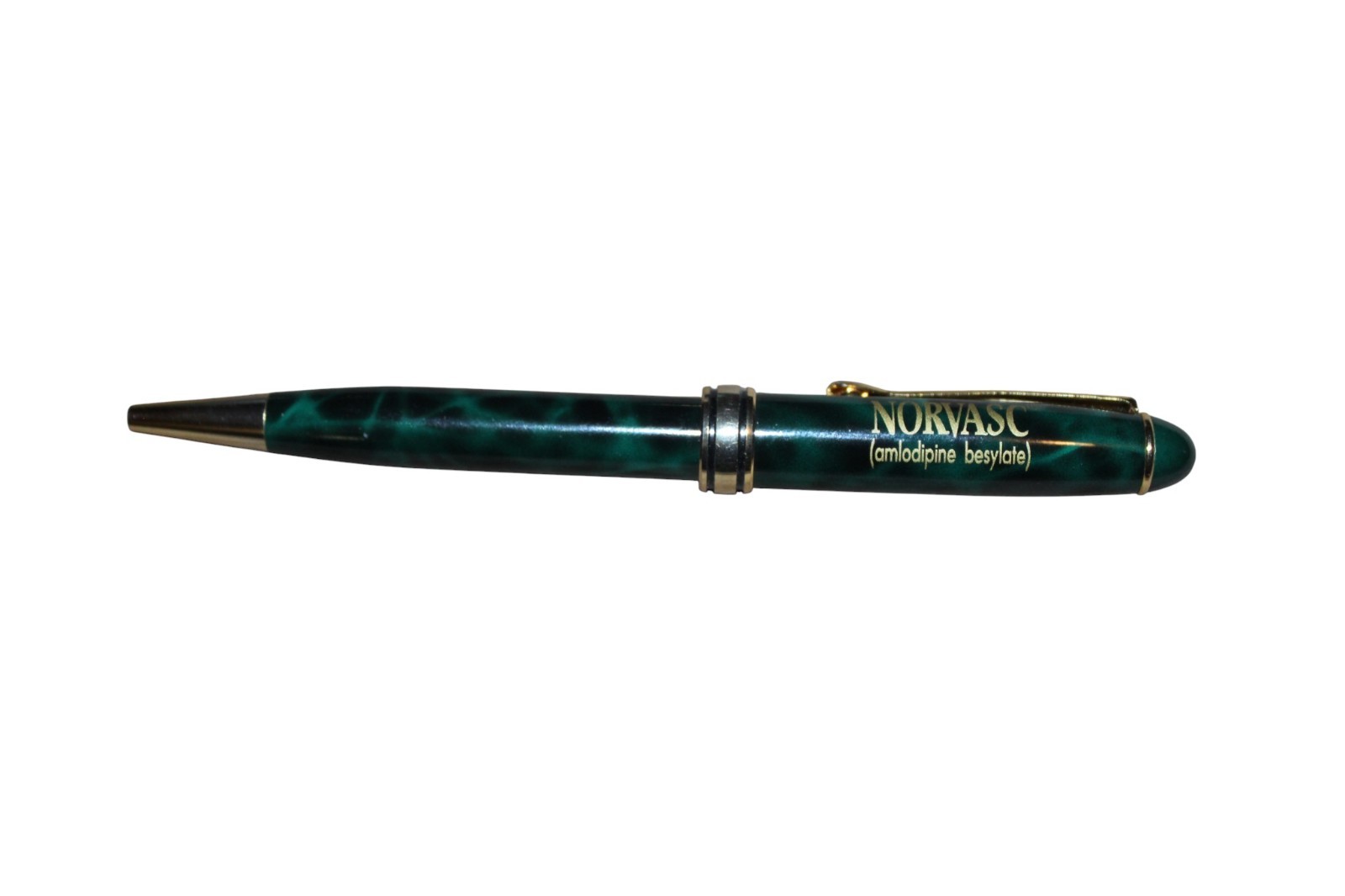 Pharmaceutical Advertising Pens Norvasc Amlodipine Besylate Metal Pen Lot Of 2