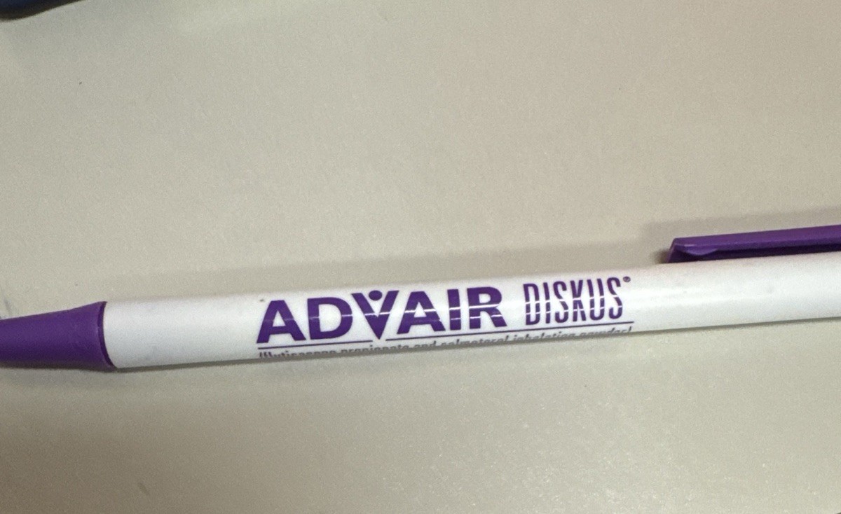 Vintage Advair Diskus Advertising Pen Ball Point Medical Pharmaceutical Pen