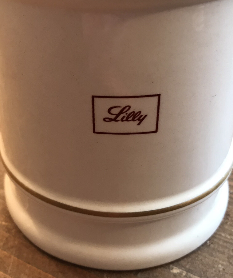 Darvocet N 100 Porcelain 7”Apothecary Jar Lofisa Lilly Pharmaceutical Darvon