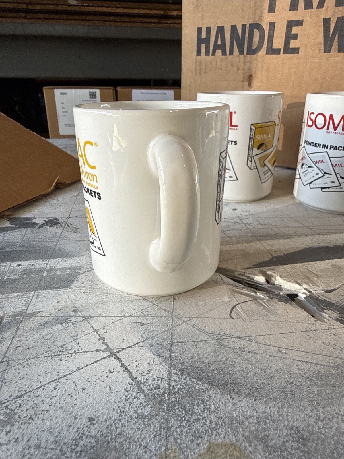 4 Vintage Isomil And Similac Formula Drug Advertisement Coffee Mug Rare