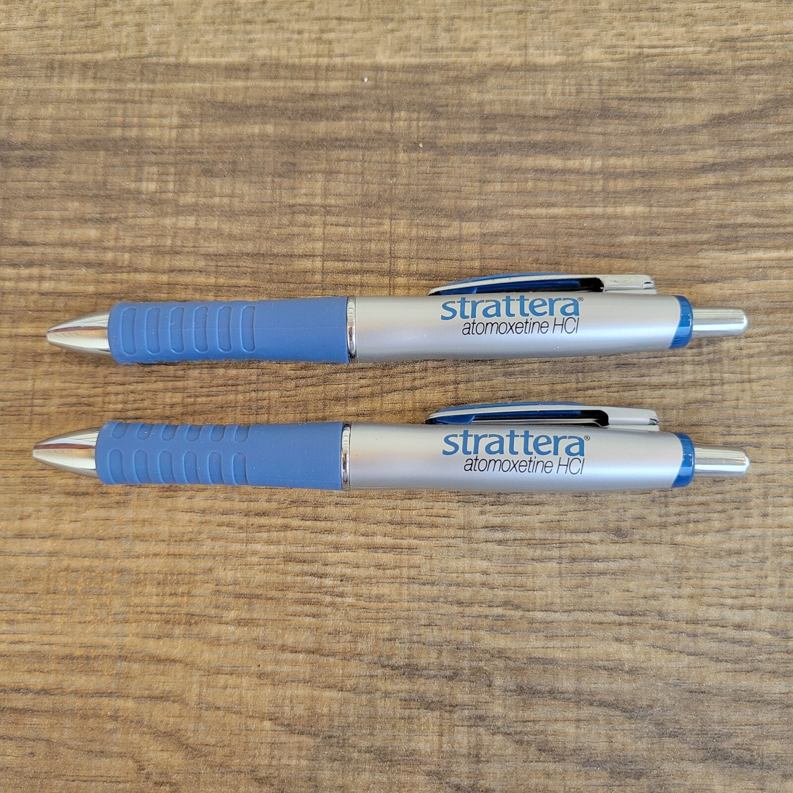 New Lot 2 Strattera Pharmaceutical Drug Representative Pen Plastic Rep Pens