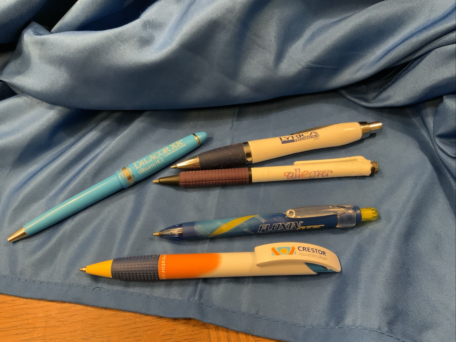 Lyrica Crestor Allegra Floxin Dilacor Lot 5 PENS Drug Rep Pharmaceutical Lot
