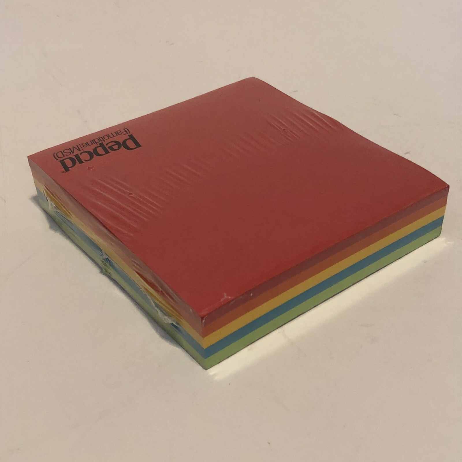 Rainbow Colors Post It Paper Sticky Note Pad Vintage Pepcid Drug Advertising