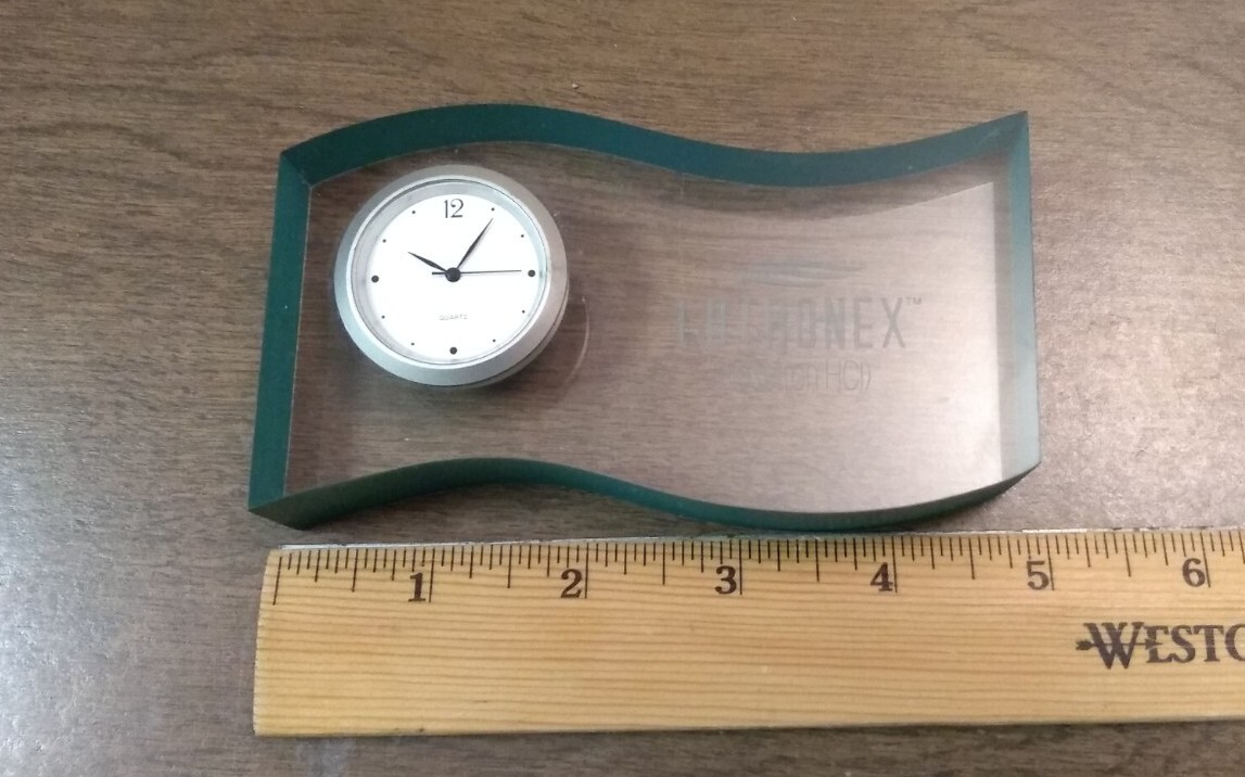 Clear Desk Clock Pharmaceutical Advertisement LOTRONEX alostron HCl Vintage