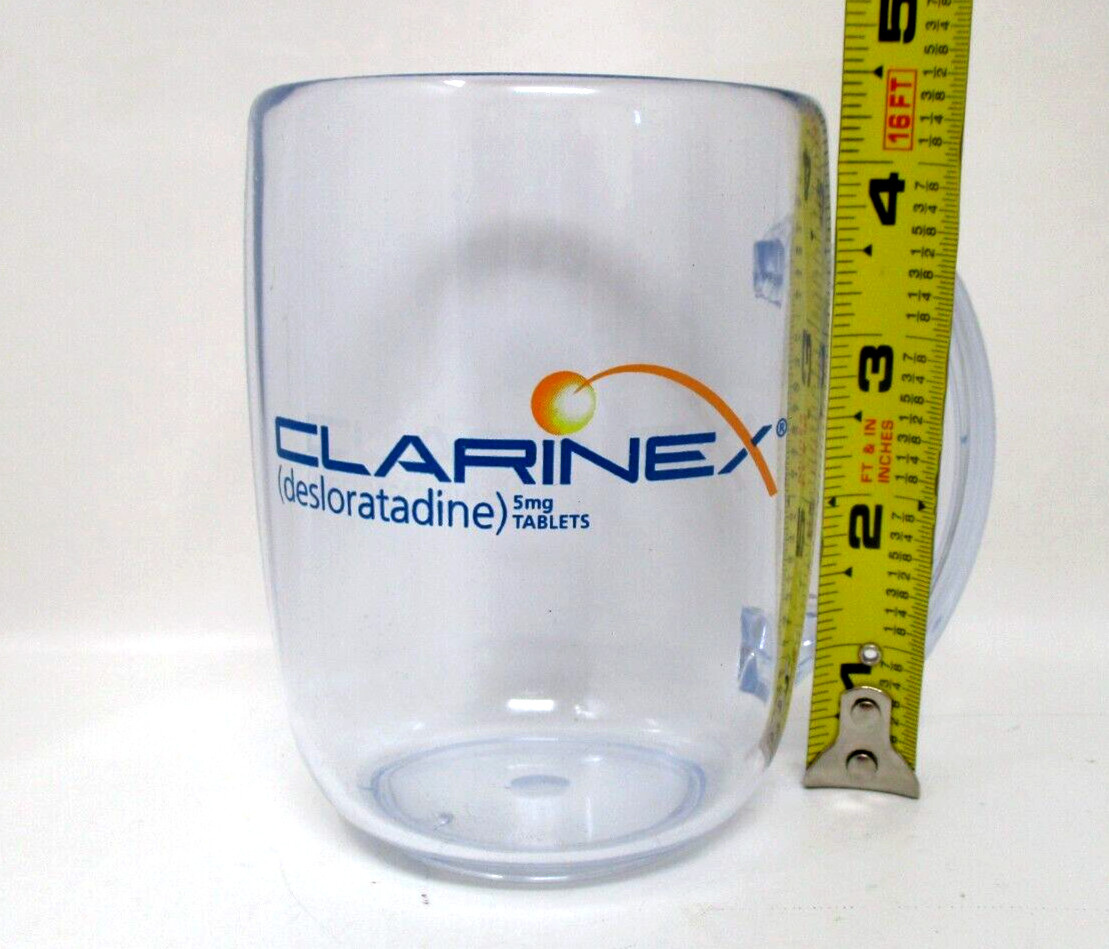 Clarinex Drug Rep Mug Pharmaceutical Advertising Promotional Cup Plastic