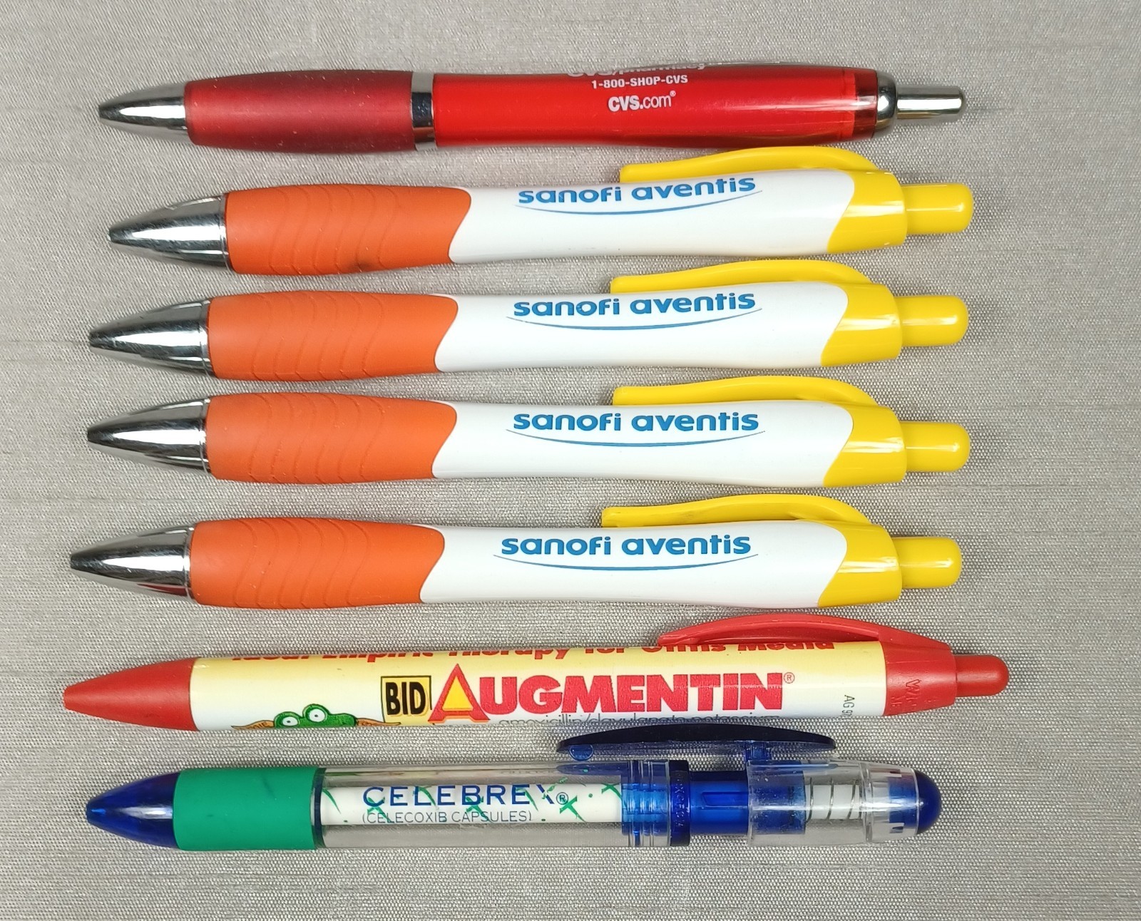 Promo Advertising Drug Rep Pen Lot Augmentin Sanofi Aventis Celebrex Pharma