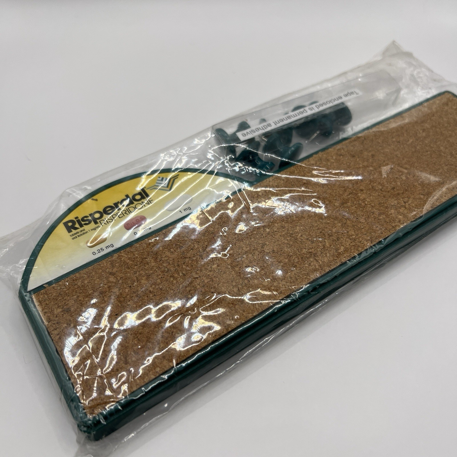 VTG Risperdal Risperidone Pharmaceutical Rep Collectible Cork board w/tacks NIP