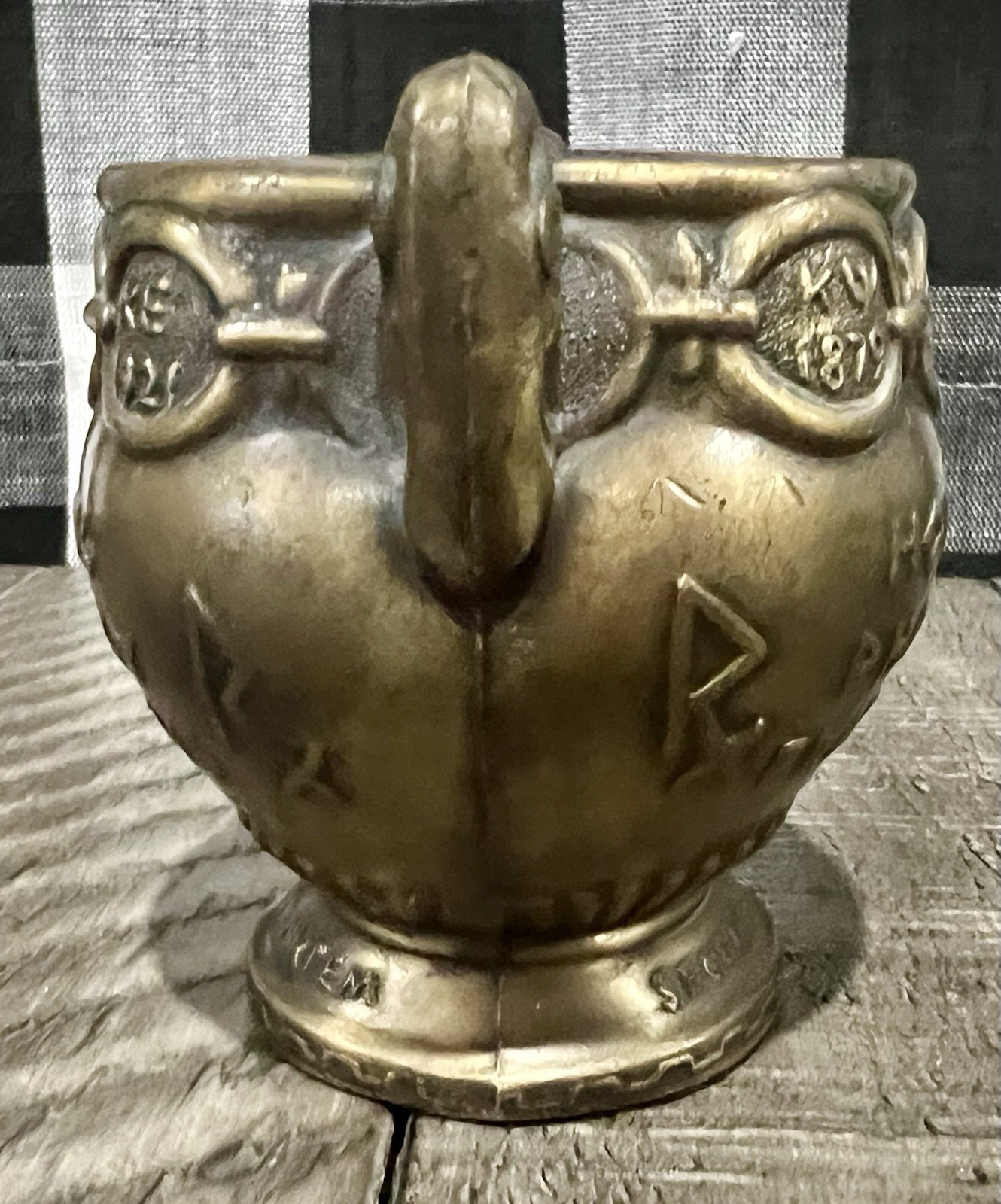 Vintage Mortar SECUNDUM ARTEM” RX Pharmacist Brass Coricidin Pharmacy