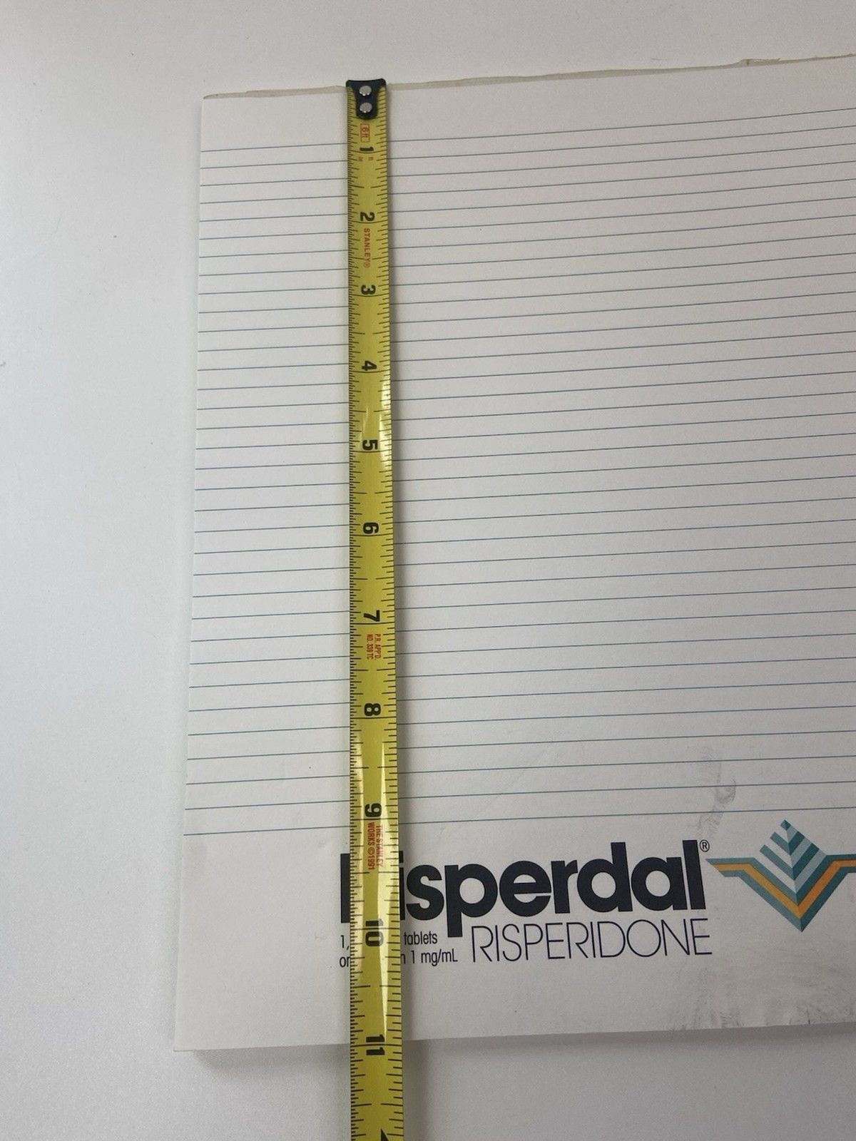 Lot of 2 Risperdal Medical Drug Rep Pharmaceutical Pens White Green And Notepad