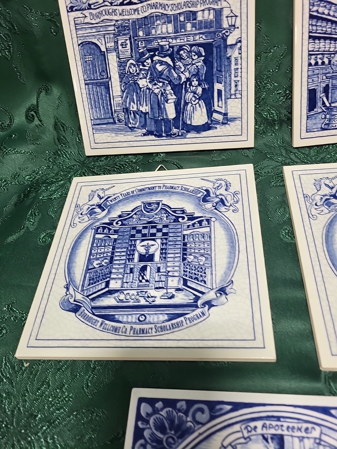 Porcelain Pill Tile, Vintage Women Pharmacists 1991-1993