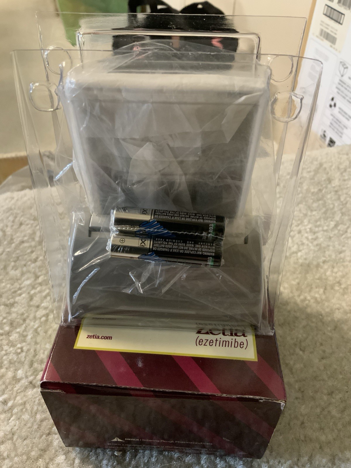ZETIA Pharmaceutical CLOCK, Still in Original Box – NEW Promo Drug Rep