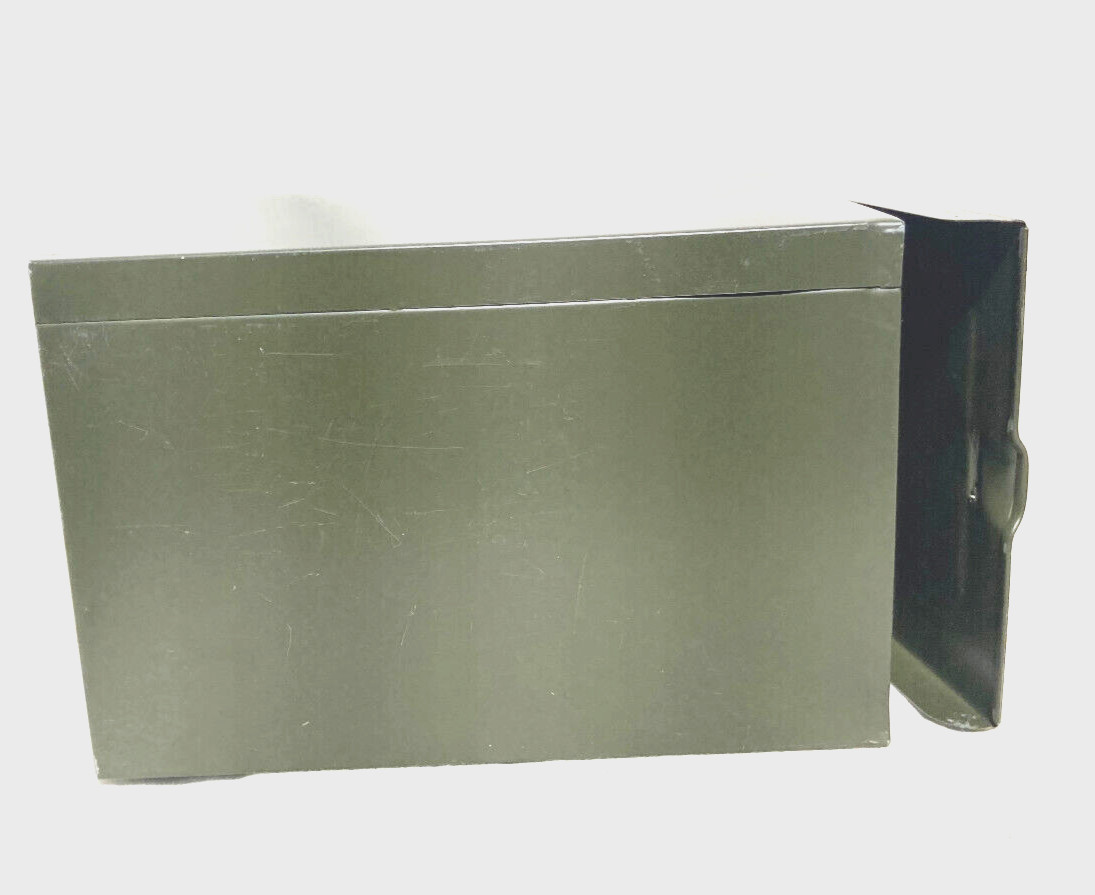 Vntg Phillips Rx Prescription File Container Storage Metal File Box Green