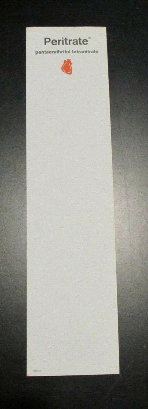 Vintage Peritrate Bookmark pentaerythritol tetranitrate