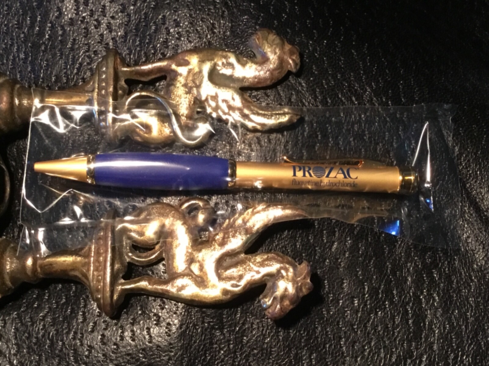 Mirapex Heavy Metal Drug Rep Pharmaceutical Silver Green Twist Pen New