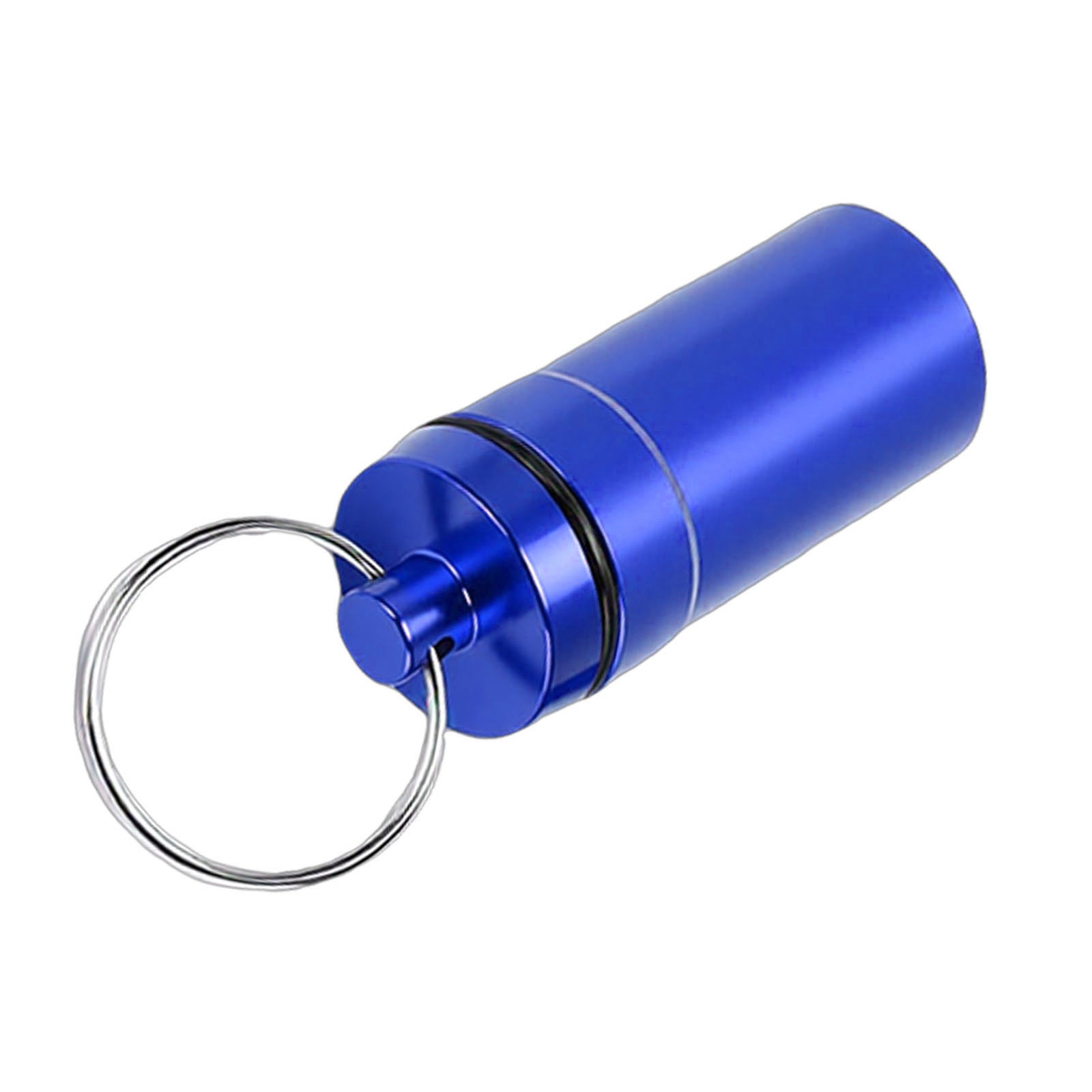 1-5pcs Mini Keychain Tablets Case Water Proof Outdoor Tablets Container Blue