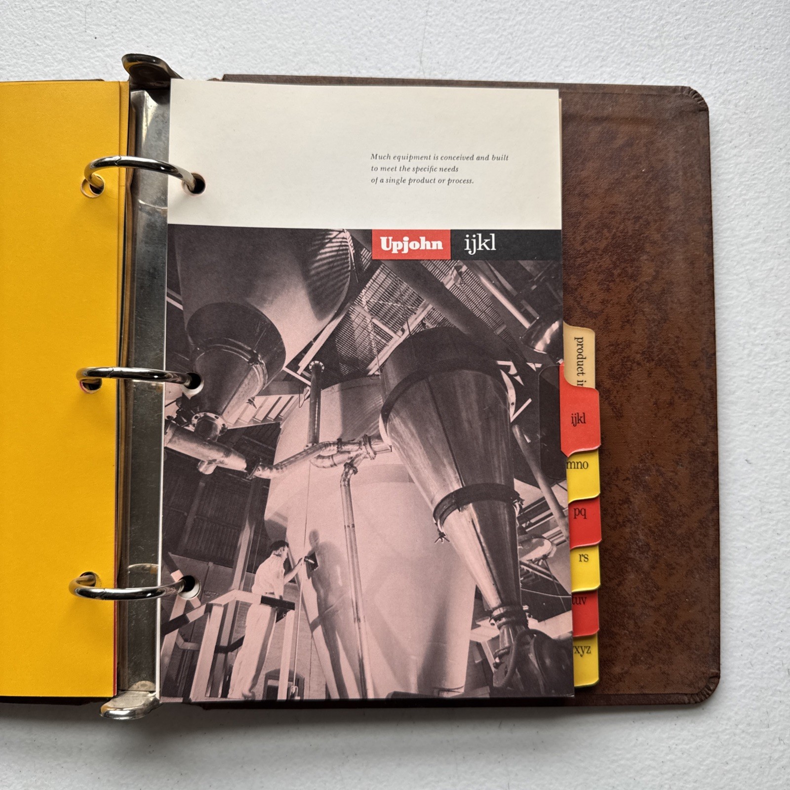 Vintage 1971 Upjohn Company Binder With Pharmaceutical Product Info