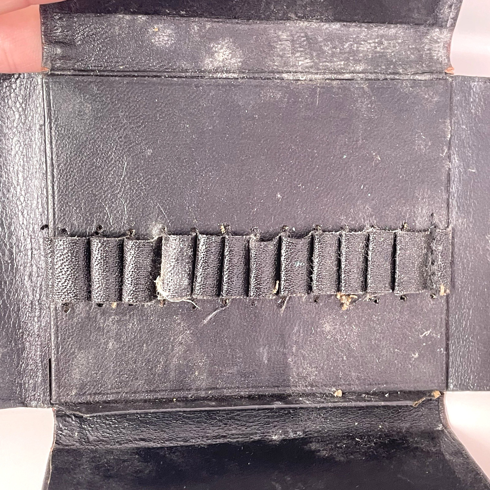 EMPTY Antique Leather Physician’s Folding Wallet Case – Vintage Medical Field