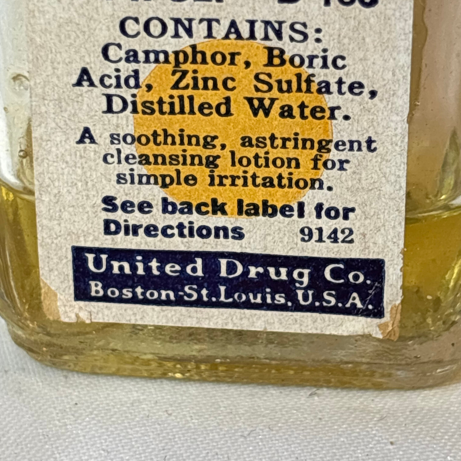 Vtg Rexall Eye Drops Clear Glass Bottle In Original Box 1 Fl Oz United Drug Co.