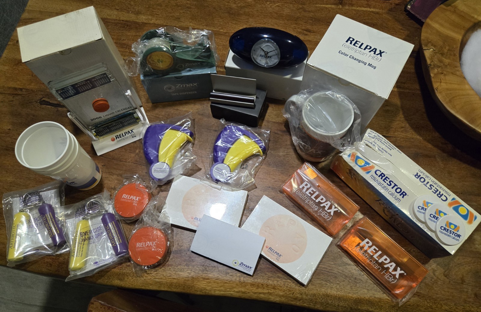 Pharmaceutical Drug Rep Marketing Office Supplies Lot Relpax Crestor Zmax LQQK !