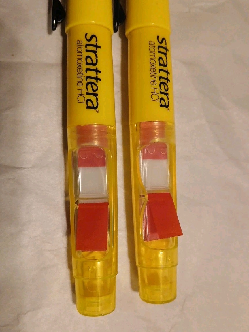 Strattera Highlighter Marker Pens w/Sticky Notes Medical Drug Rep Pharmaceutical