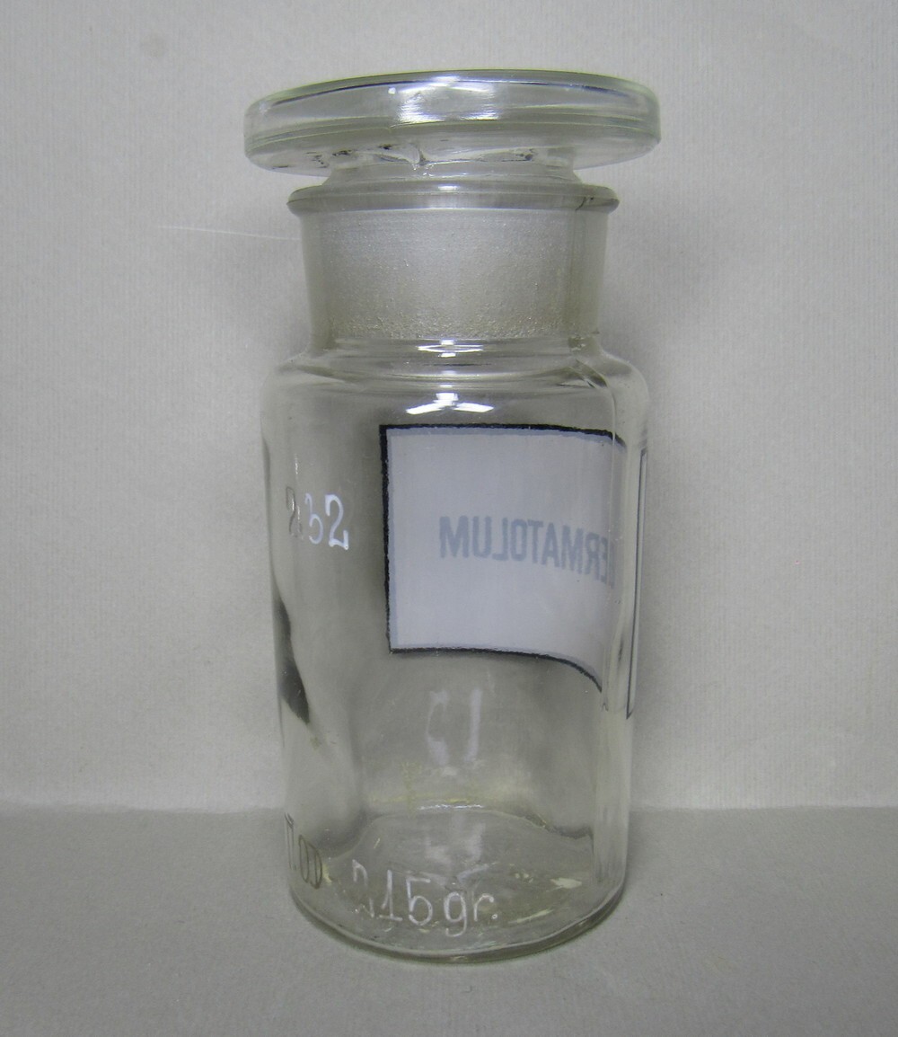 Vintage Medical Science Glass Bottle,Germany,DERMATOLUM