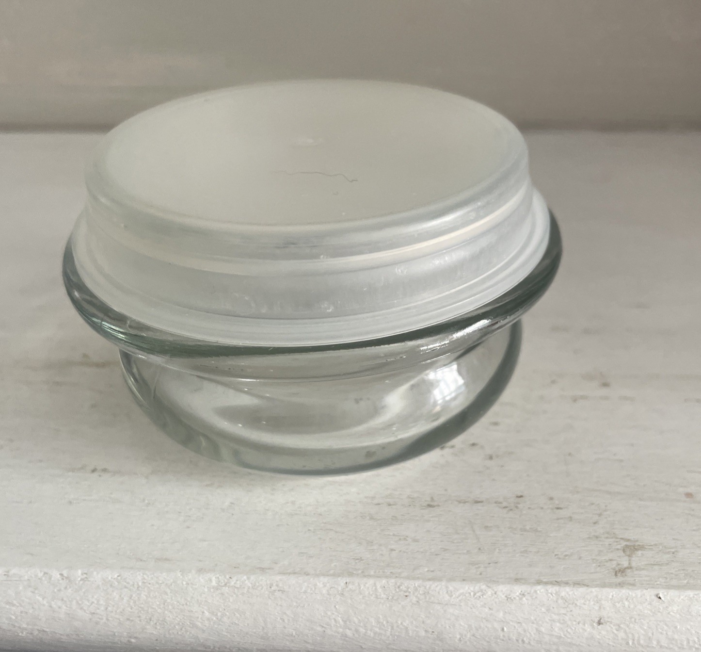 Vintage K-Tab Glass Apothecary Jar / Candy With Lid Pharmaceutical Advertising