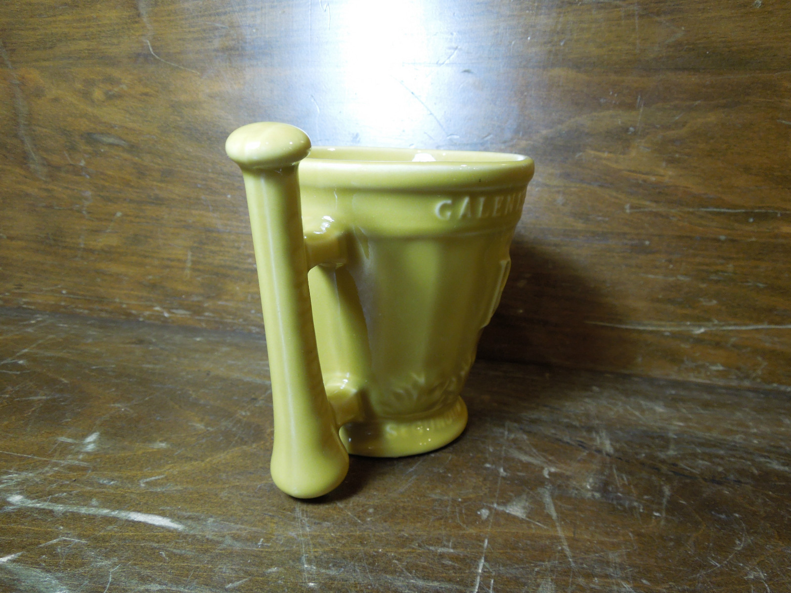 Vintage Ceramic Mortar Schering Coricidin Galen 131-201 AD Secundum Artem