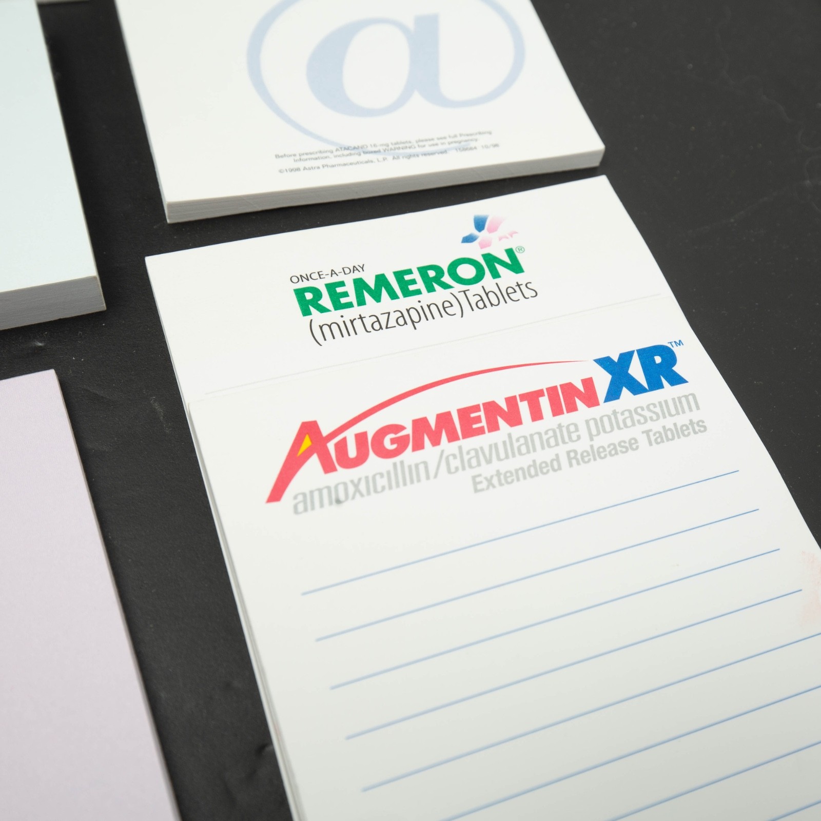 Drug Rep Pharmaceutical Partial Sticky Notes Stapler Pharma Note Pad Lot Vtg