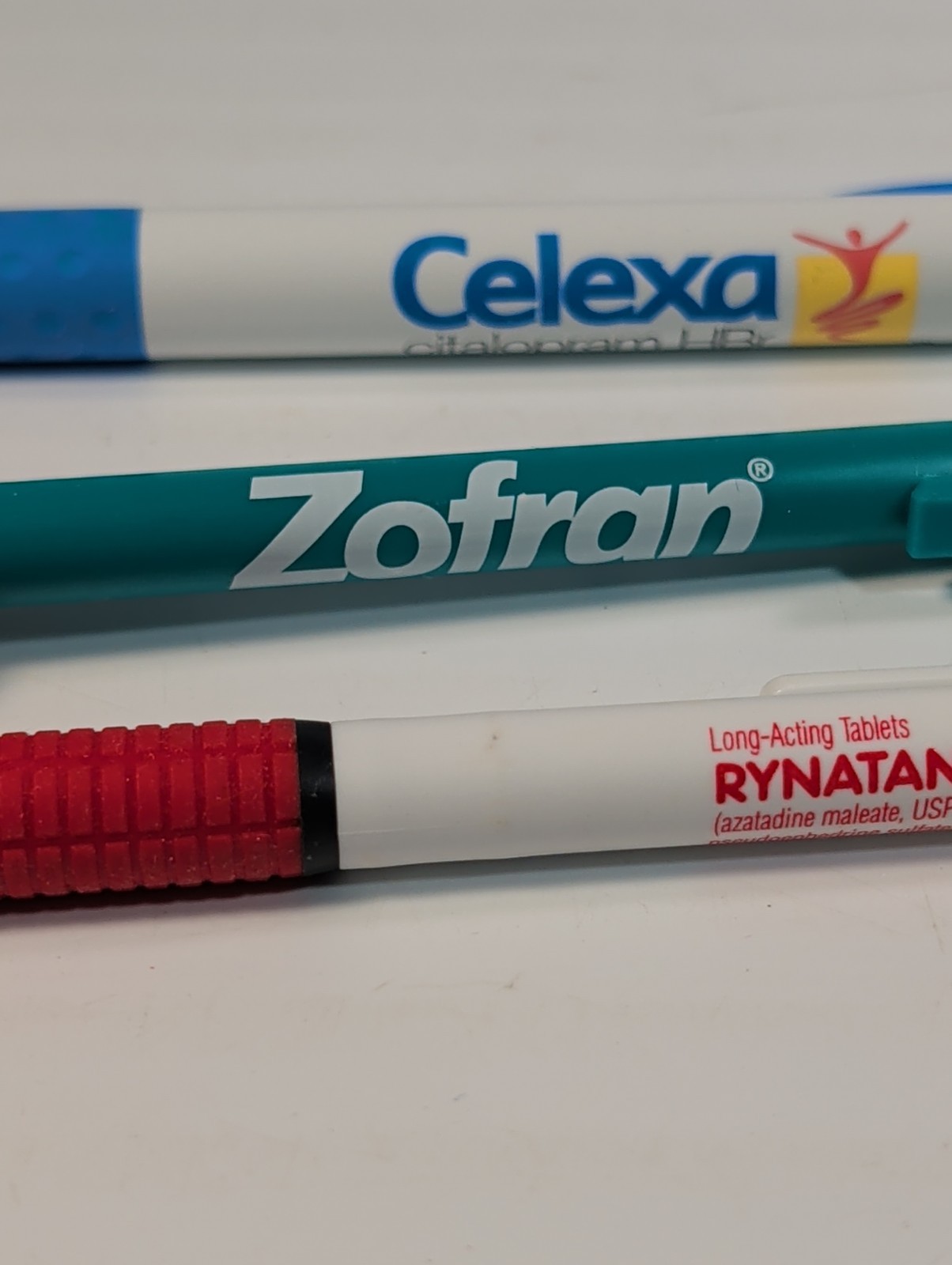 3 PENS Drug Rep Pharmaceutical Promo Lot of 3 “Rynatan”, “Celexa”, “Zofran”