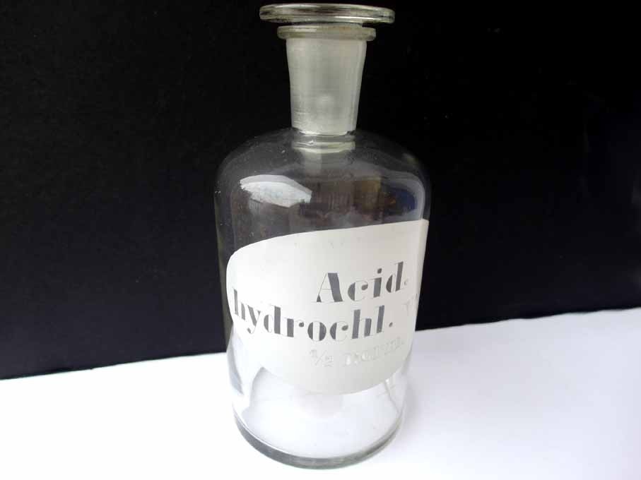Old Apothecary Vessel/Bottle with Stopper, around 1900 G14